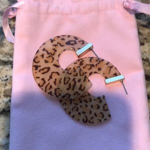 Leopard print earrings